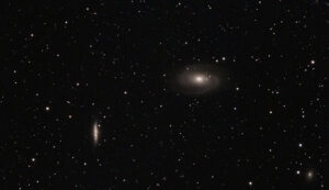 impromptu was attended by just one HAL member (me).  The moon was very bright, but skies were clear until after 10:00 and there was no wind.  Temperature was down to 33 degrees at 10:30. I observed 11 double stars across Pisces, Andromeda, Aries, Triangulum, Perseus and Orion with my 8" Celestron Starsense Explorer Dob:  56 And, 65 Psc, gamma Ari, lambda Ari, 1 Ari, STF 183, iota Tri, 15 Tri, eta Per, iota Ori, lambda Ori.  I hadn't observed 15 Tri before and was pleasantly surprised by the vivid orange-blue color contrast.  It's a wide (142 arcsecond) optical double with magnitudes 5.6 and 6.8.  The only one of my double star sources that recommended it was "Observer's Sky Atlas" 4th edition by Erich Karkoschka, which is an excellent all-around observing guide.  I like that it lists the B-V color indices for double stars to give an idea of which ones will have good color contrast. My main goal for the night was to test out the new firmware update for my Vespera II EAA scope.  I took short (20 - 60 minutes) exposures of open clusters NGC 752 (Caldwell 28), NGC 2362 (Caldwell 64) and the Pleiades (M45) and galaxies M81 & M82.  I also used a ring with a crossbar (purchased from Etsy) in front of the lens for the cluster exposures in order to get diffraction spikes on the stars because I like the look of spiky stars. Clouds were moving in from the north by around 10:15 and the sky was also crisscrossed with lingering airplane contrails, so I started packing up.  I locked HALO and the park gates and departed at 10:40. (c) Ernie Morse